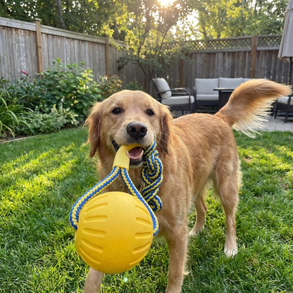 4-Pack EVA Dog Toy Set | Flying Disc, Ball, Tug Ring & Rope, Chew-Proof