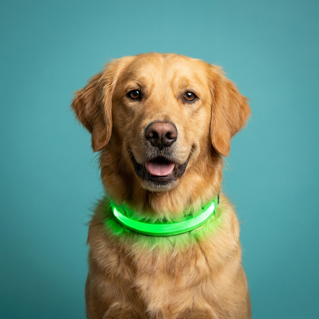 LED Light-Up Dog Collar | USB Rechargeable, 3 Glow Modes