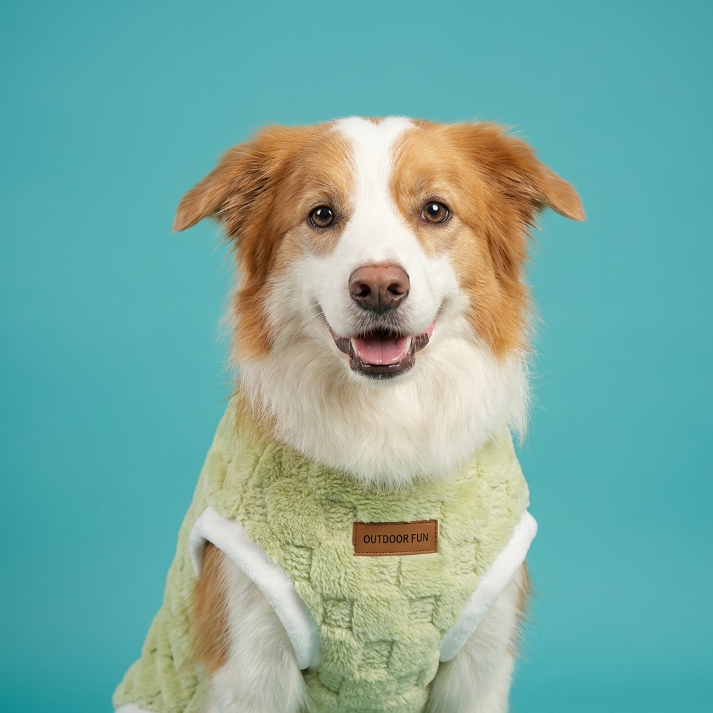 Flannel Dog Sweater | Soft Pullover Vest, Warm Winter Fleece