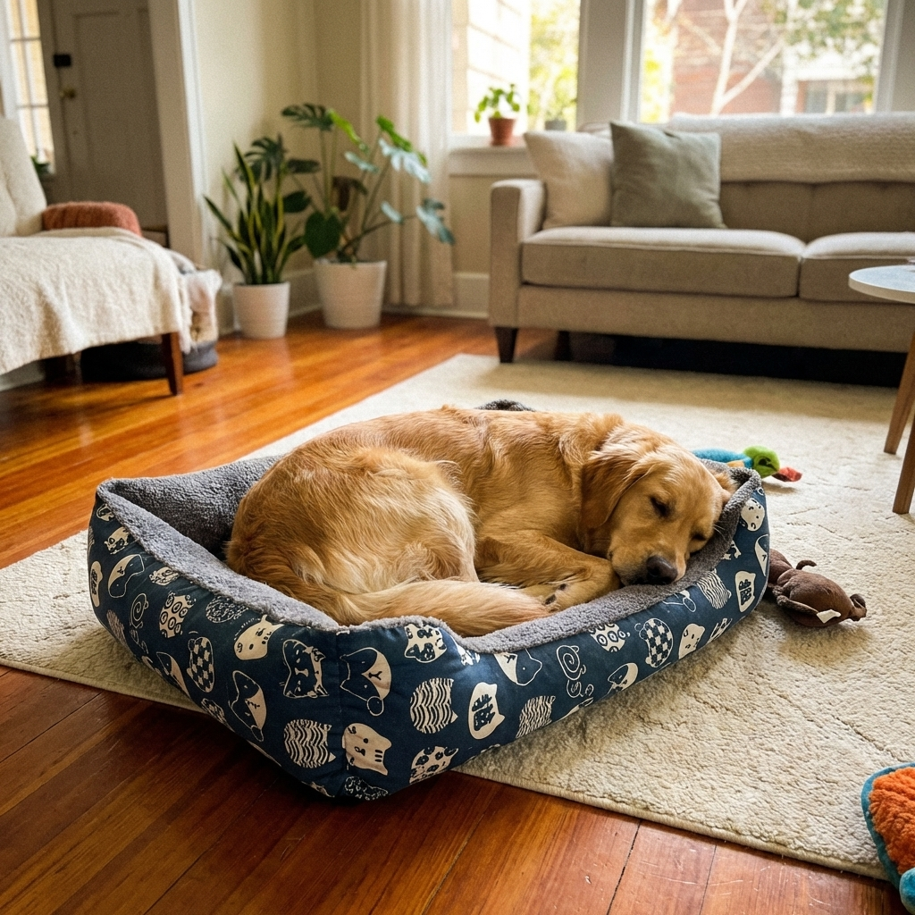 Soft Nest Dog Bed | Padded Cushion Base, Raised Bolster