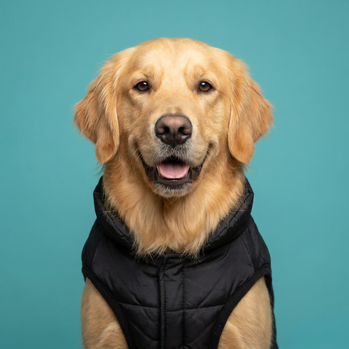 Fleece Waterproof Dog Vest | Windproof Quilted Shell, Leash D-Ring