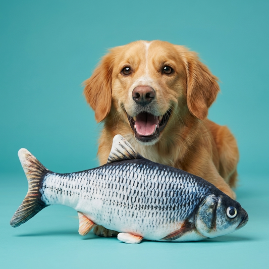 Electric Floppy Fish Toy | Motion-Activated, USB Rechargeable, Dogs